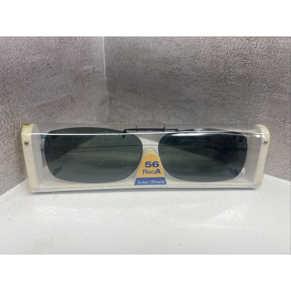 Solar Shield Polarized Clip On Sunglasses (56 REC A) With Case